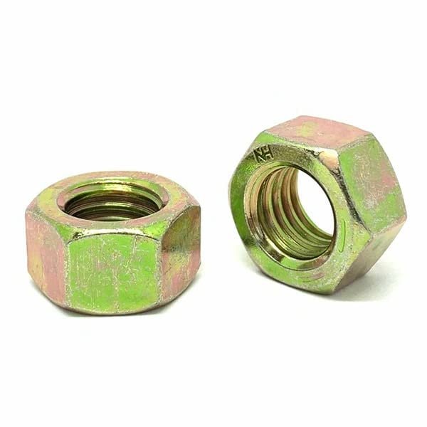 10 Pieces 1in14 Grade 8 Finished Hex Nuts Zinc Yellow
